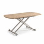Hanah Home Yan Yari Oval - Mesa de Comedor Extensible, Pino y Blanco